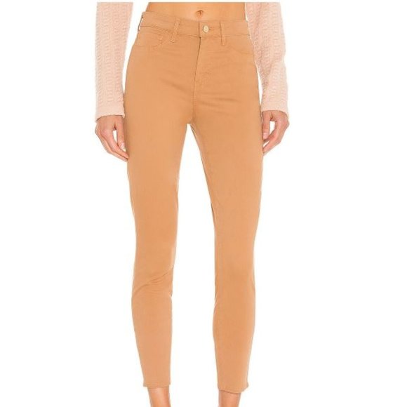 L'agence Margot High Rise Skinny Jenas Womens 29 Camel Cropped Retail $245 - Picture 1 of 8